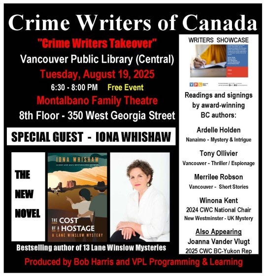 CWC’s Crime Writers Takeover of The Vancouver Public Library